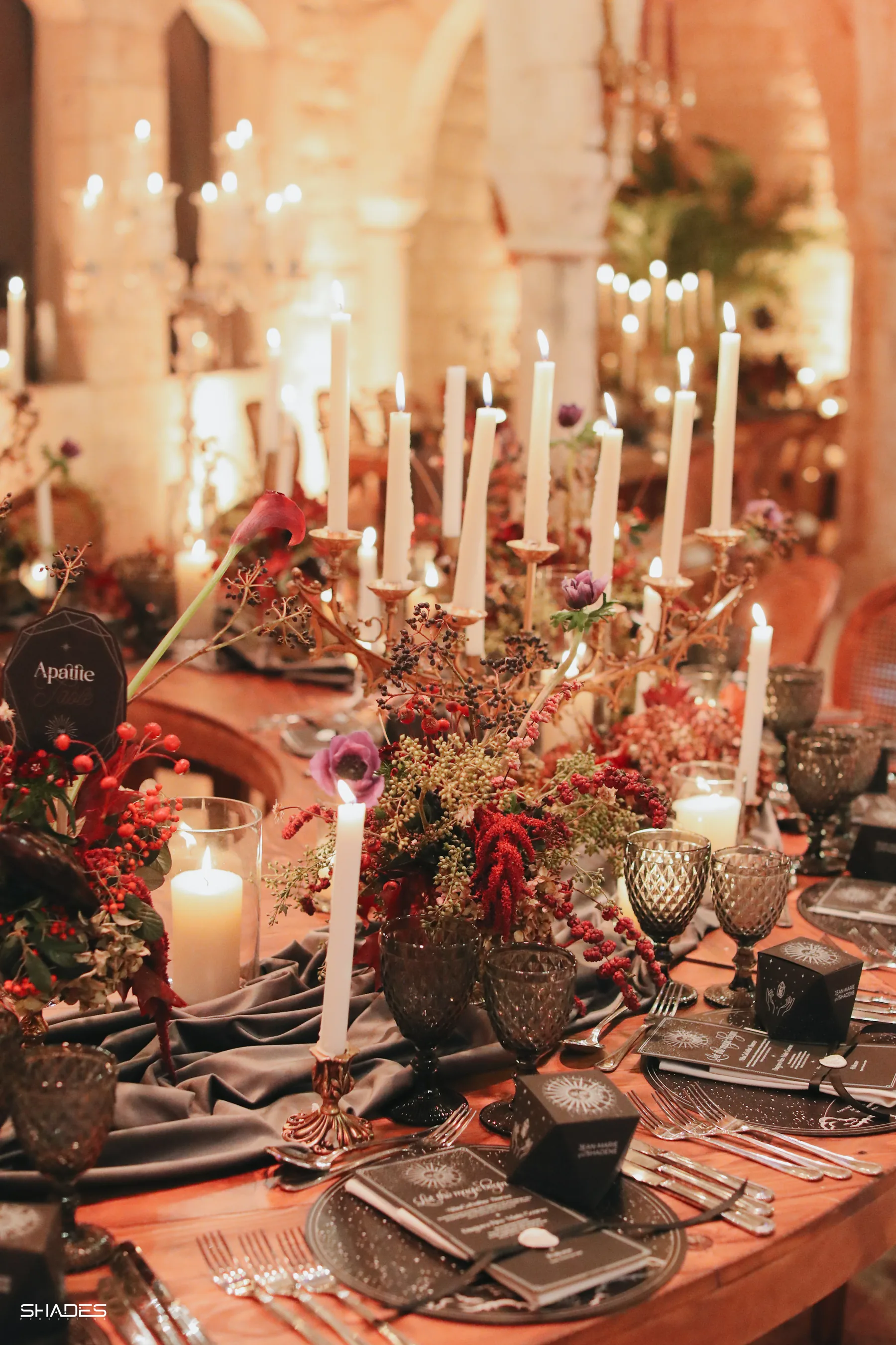 Luxury wedding tablescape detail