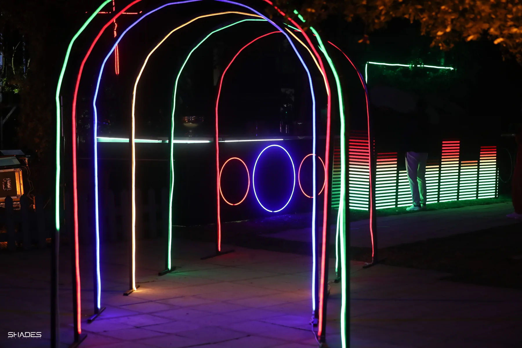 Immersive colorful wedding installation